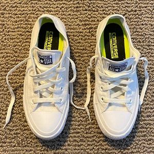 White Converse with Nike Lunarlon